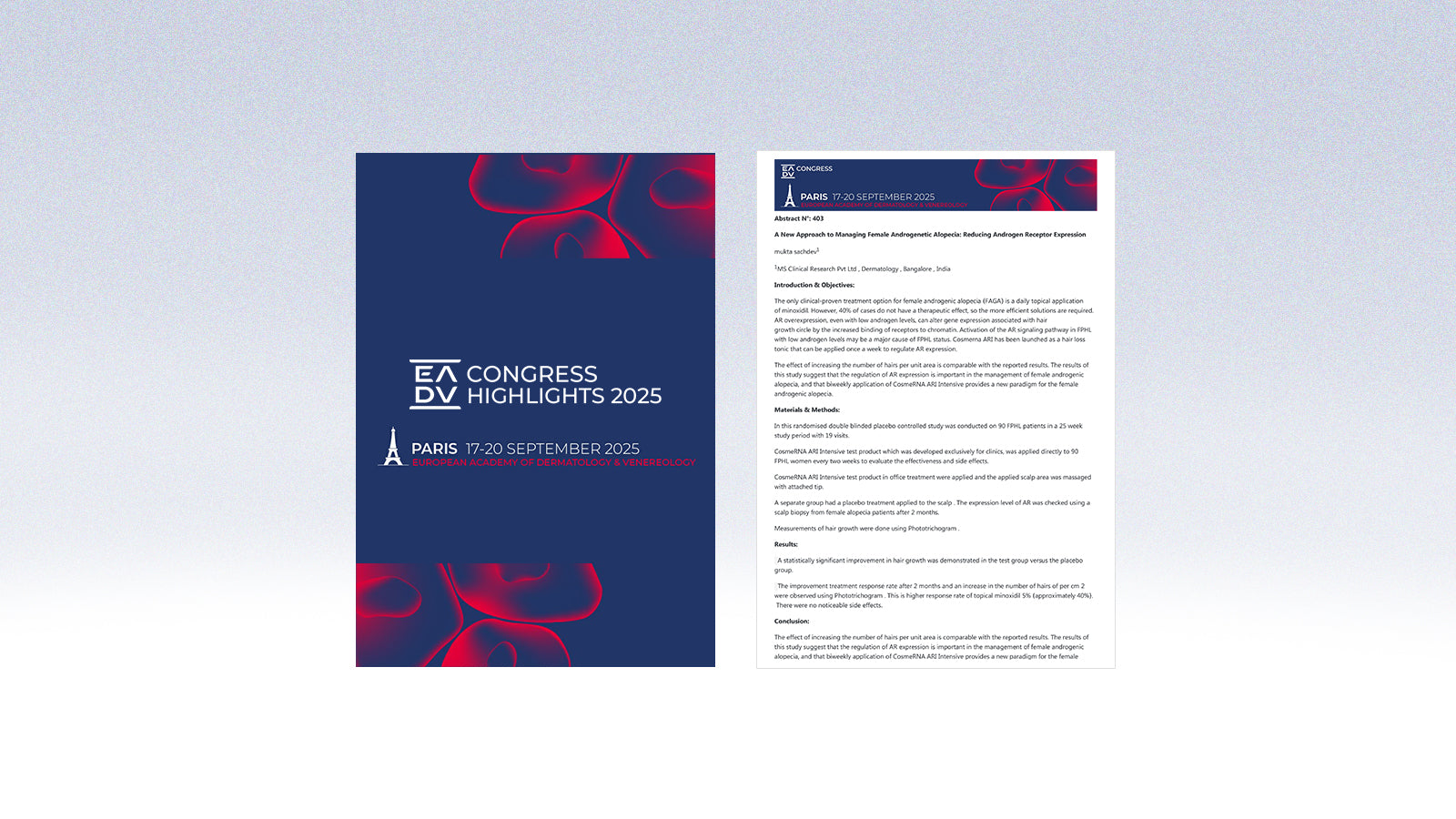 EADV Congress 2025 – Hair and Nail Disorders Abstract Book